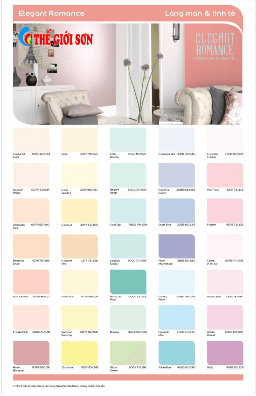 Bảng màu sơn Dulux nội ngoại thất 2024 bang mau dulux 5in1 1